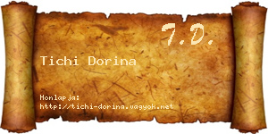 Tichi Dorina névjegykártya
